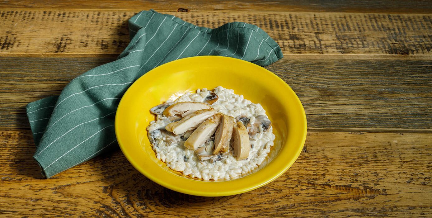 Милти: Филе куриного бедра со сливочным ризотто