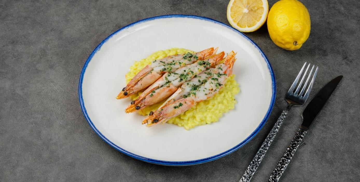 Милти: Лимонное ризотто с креветками