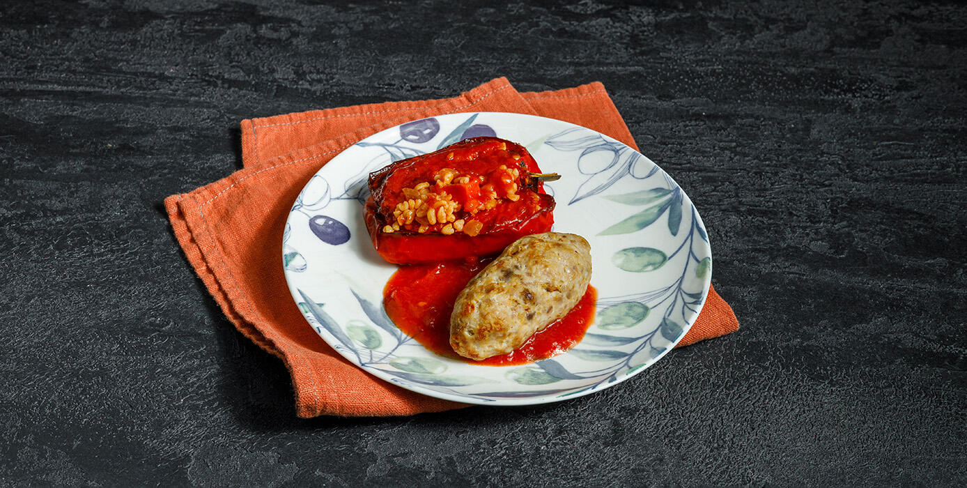 Милти: Люля из свинины и курицы с фаршированным перцем замороженная продукция)