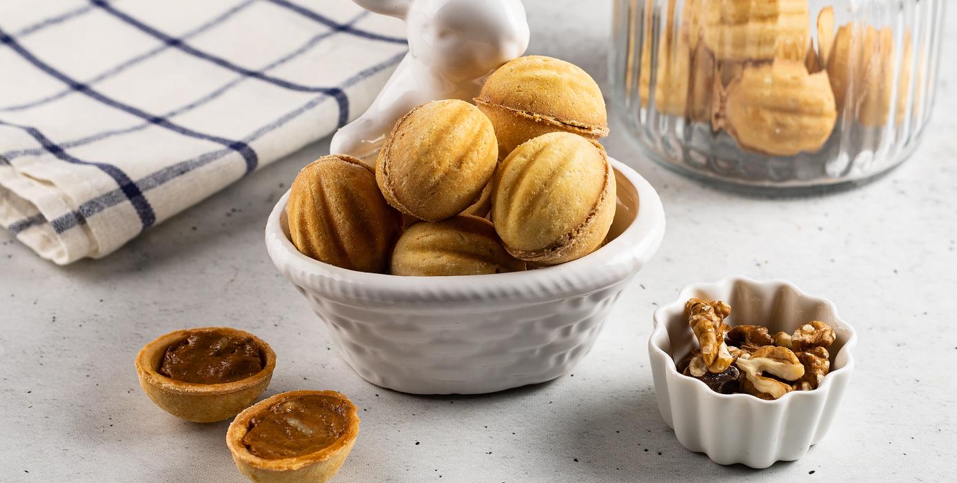 Милти: Орешки с вареной сгущенкой и грецким орехом